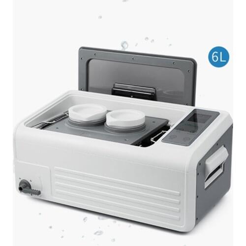 6L Ultrasonic Cleaner 220V Household Digital Stainless Steel Basket Ultrasound Cleaning For Denture Watches Glasses