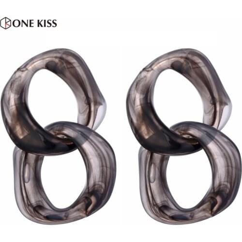 Vintage Irregular Geometric Twisted Acrylic Drop Earrings for Women Large Resin Statement Dangle Earrings Party Jewelry Brincos