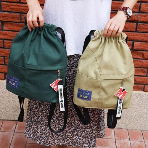 Ladies Totes Shoulder Bag Women Cotton Shopping Women Eco Reusable Shopper Bags Student Canvas Backpack
