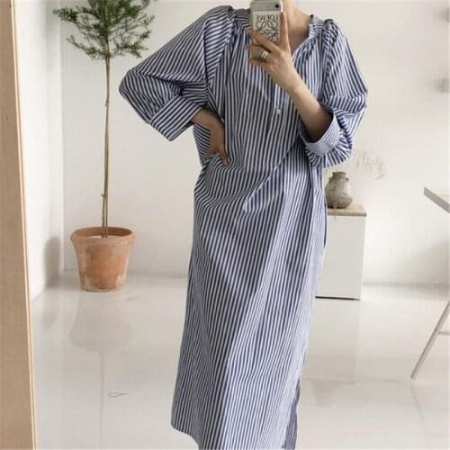 2019 New Arrive Spring Maternity Dress Woman Brief Striped Large Size Dresses Pregnant Woman Dress MD-01859