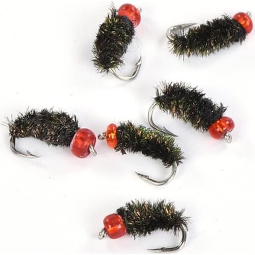 1PCs Brass Bead Head Fast Sinking Nymph Scud Fly Bug Worm Trout Fishing Flies Artificial Insect Fishing Bait Lure Bass Lure