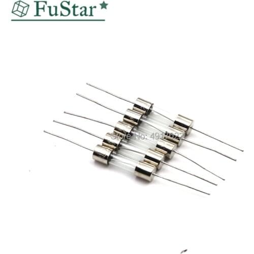 10PCS 5*20mm Glass Fuse Tube fuse With A Pin 5x20 mm 250V 0.5A 1A 2A 3A 4A 5A 6A 7A 8A 10A 12A 15A 20A 25A 30A DIP Fuse Tape Pin