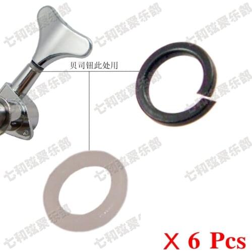 6 sets Bass Guitar Tuning peg Mounting Ferrules,Bass Machine Heads Mounting gasket Washers