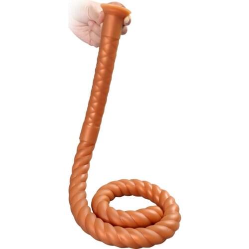 80CM Liquid Silicone Super Long Anal Plug Deep Butt Plug Anus Dilator Male Prostate Massager Erotic BDSM Sex Toys For Women Men