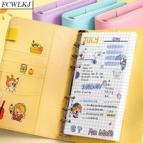 A6 leather spiral notebook Coil Note Book Mini Planner Organizer Cute Personal Travel Diary Journal Composition Book Travel