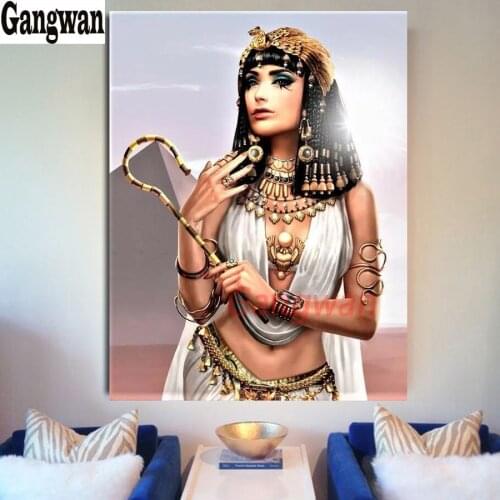 5d diy Diamond Painting"Queen of Egypt"Full,square Diamond Embroidery Cross Stitch,handmade Diamond Mosaic,Cleopatra beauty art
