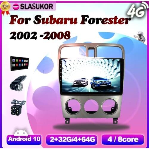 6+128G Android 10 For Subaru Forester 2002 2003 2004 2006 2007 2008 Car Radio Multimedia Video Player Navigation GPS DVD No 2din