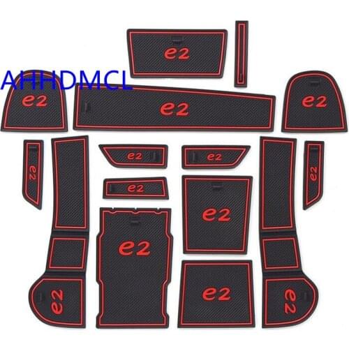 Car Anti-Dirty Pad Door Groove Gate Slot Cup Storage Pad Anti-Slip Mat For BYD E2 2019