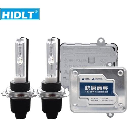 HIDLT Fast Bright AC 55W Car Xenon Kit 12V Slim Ballast 4300K 5000K 6000K Cnlight Xenon H7 H1 H3 H8 H11 D2H HID Conversion Kit