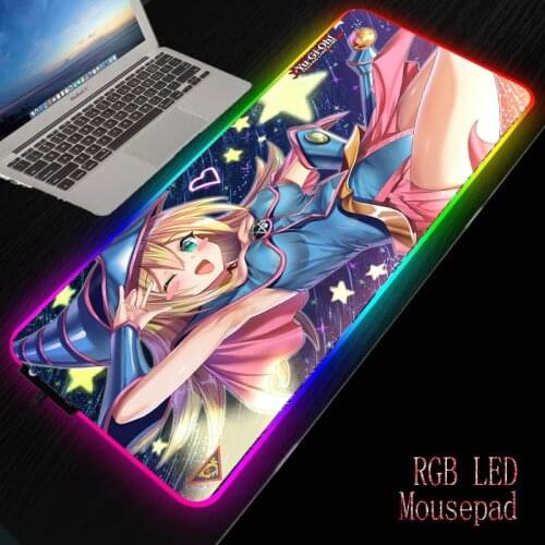 XGZ Sexy Anime Girl RGB LED Illumination Large Thicken Mouse Pad Gamer Mause Carpet 900x400 /300X800MM Desk Mat for CS Dota 2