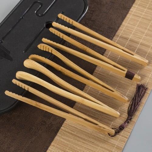 1PC Wooden Food Tongs Kitchen Utensils Buffet Cooking Tools Anti Heat Bread Clip Pastry Clamp Barbecue Kitchen Tongs