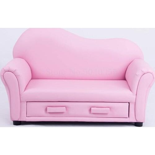 Childrens mini sofa reading sofa chair storage sofa bench cute double seat leather art lazy sofa