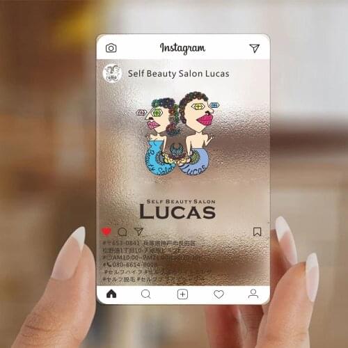 Customized Woman Fitness Business Cards Frosted Transparent Business Cards Printed with Design Service 200/500/1000PCS