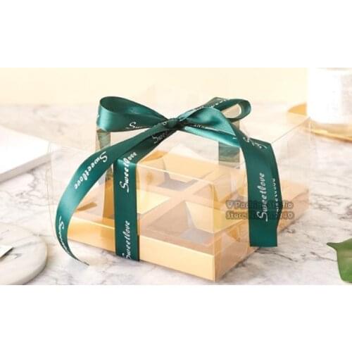 4 6 Cavity Kraft Paper Boxes with clear window For 50G 80G Mooncake Egg Puff Gift Packaging Supplies transparent boxes 50pcs/lot