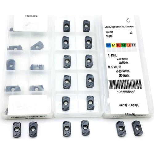 LNMU0303ZER MJ AH130 AH725 cutting double-sided fast feed opening rough milling insert hard hard turning tool milling cutter