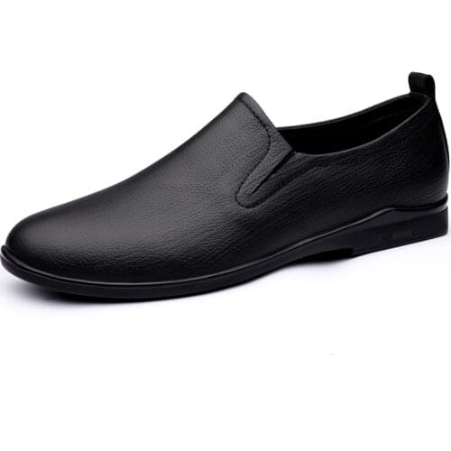 New Fashion Mens Casual Shoes Genuine Leather Casual Business Formal Dress Shoes Loafers Tassel Decoration Daily Leather