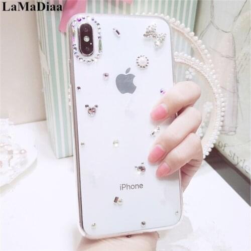 LaMaDiaa Glitter Bling Crystal Diamonds Rhinestone Soft Back Case Cover For Xiaomi Redmi 5 6 4X 4A 5A 6A 8A Note 4 5 6 7 8 4X 5A