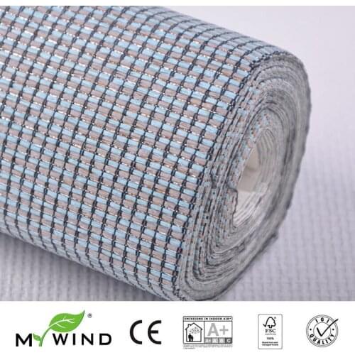 2019 MY WIND grey Grasscloth Wallpapers Luxury Natural Material Innocuity 3D Paper Weave Design Wallpaper In Roll Decor