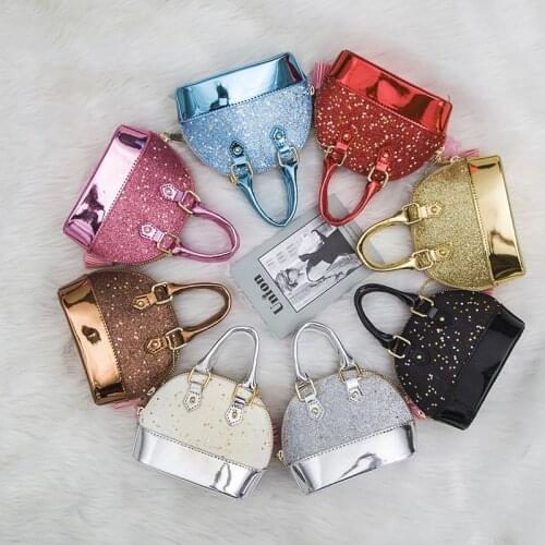 Wholesale 5pcs/lot Kids Mini Handbag 54 styles Tote Cute Baby Princess Small Coin Wallet Pouch Girls Party Hand Bag Purse Gift