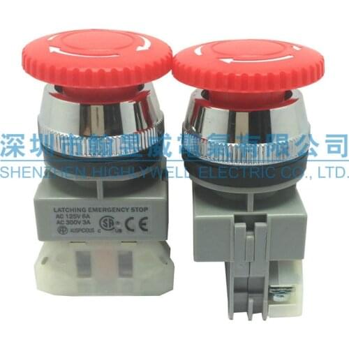 Original new 100% import 30MM quick stop switch ALEPB-30 1 constant closed rotating reset