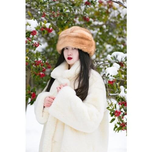 Luxury Faux Coat Women New Winter Fluffy Warm Rabbit Fur Coats Oversize Jackets Female Overcaot Outwear chaqueta mujer
