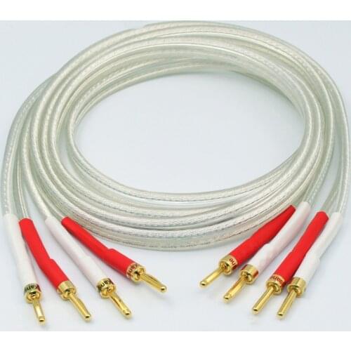 OCC Silver-plated Hifi Speaker Cable High Performance Speaker Amplifier sound Connecting line