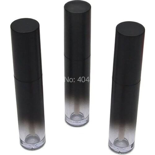 6.5ml Empty Lip Gloss Tubes Round Gradient Black DIY Cosmetic Container Refillable Lip Gloss Containers 10pcs 30pcs 50pcs