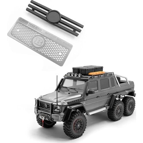 Rc Crawler Car Body Logo Grill With Metal Guard Kit Fit For 1/10 Scale TRX4 TRX-6 Benzz 4X4 6X6 G63 G500 Model Toys Truck Parts