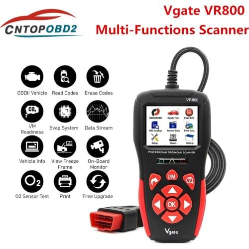 Vgate VR800 OBD2 Car Code Reader Auto Scanner Tools Better Then ELM327 V1.5 With Russian Multi-Language OBD 2 Diagnostic Tool
