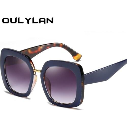 Oulylan Vintage Oversized Sunglasses Women Retro Square Design Sun Glasses Ladies 2020 Big Frame Sunglass UV400 Eyewear Female