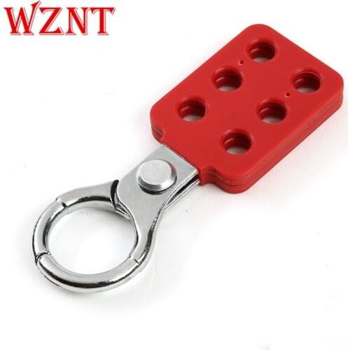 5pcs Free shipping Locks Hasps Six hole Aluminum Lockout Hasp Diameter 38mm 25mm Industrial Safety Lock Hasp