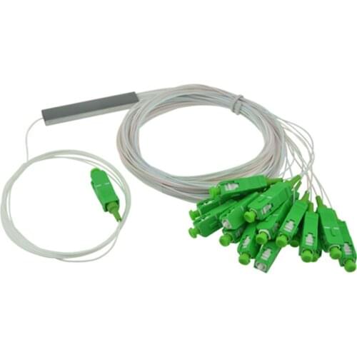 Fiber Optic PLC Splitter 0.9mm Steel Tube 1x16 Mini SC/APC Connector