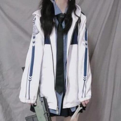 Chinese Game Love And Producer Cosplay Top Sweater Bai Qi Cos Hooded Coat Unisex Zip Jacket Sweatshirts Tops