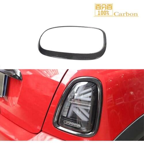 100% Carbon Fiber Material Uv Protected Car Accessories For BMW Mini Lamp Ring Rear 2 Pieces