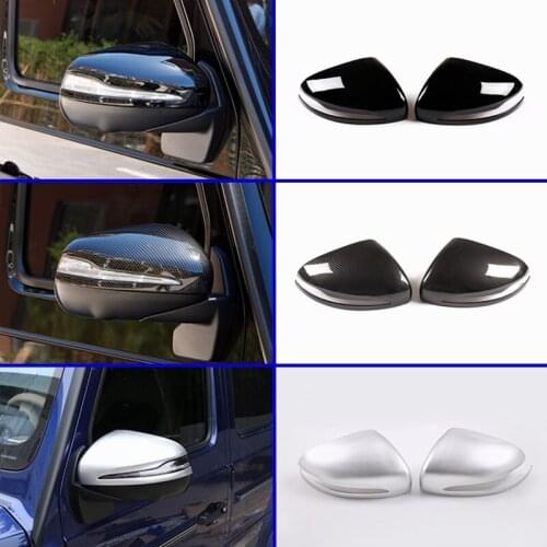 2pcs For Mercedes Benz G class W463 2019-2020 Car Side Door Rearview Mirror Cap Decoration Cover