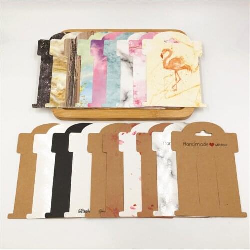 20pcs 8x11cm Hairband Display Cards for Hair Clip Hairpin Brooch Paper Cardboard Accessories For Jewelry Packing Packaging Card