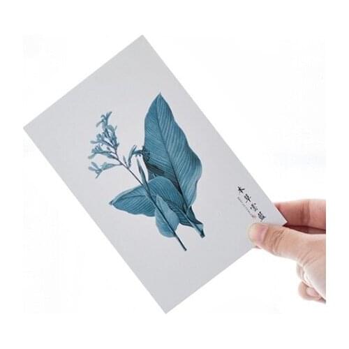 30pcs blue plant flower life style card multi-use Scrapbooking party invitation DIY Decoration gift card message card postcard