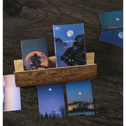 30 Boxed Stickers Moon Hand Account Notebook Scrapbook Diy Material Hand Account Decoration 2021 School Stationery