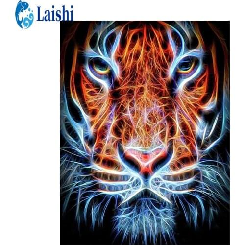 Diamond Painting Doodle tiger 5D DIY Diamond Painting Full Square Drill Embroidery Cross Stitch Gift Home Decor Gift pictures