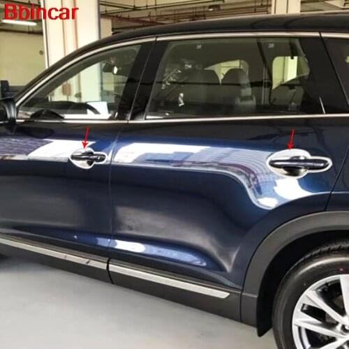 Bbincar 4pcs ABS Chrome Door Handle Bowl Cover Trim Side Full Door Bowls Car Exterior For Mazda CX9 CX-9 2016 2017 2018 2019