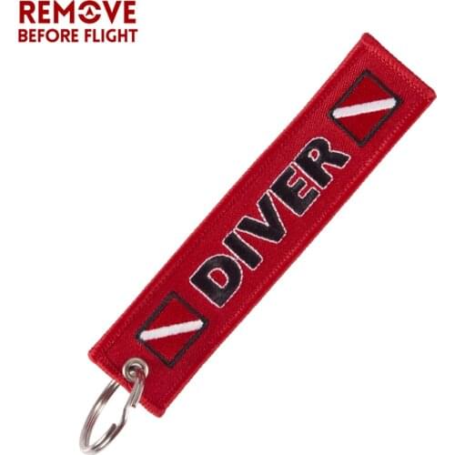 REMOVE BEFORE FLIGHT Double-sided Embroidery Keychain Car Porte Clef Bijoux for Motorcycles Gift Porte Clef Cool Key Ring Chain