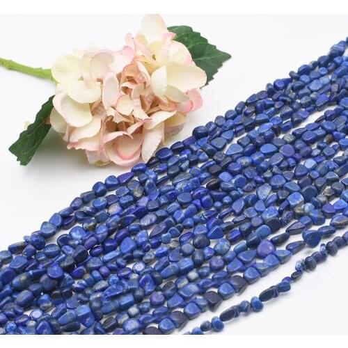 8-10x10-12mm Natural Top Quality Lapis Lazuli Beads irregular Loose Bead 15.5"