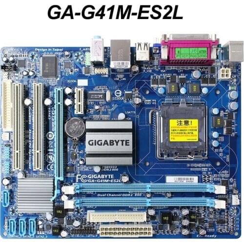 For Gigabyte GA-G41M-ES2L motherboard Intel G41 Socket LGA 775 DDR2 SATA2 USB 2.0 G41 G41M-ES2L Used Desktop Motherboard