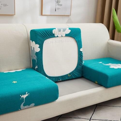 Floral Printing Elastic Slipcovers Stretch Sofa Covers for Living Room Corner Couch Cover Sectional Cushion Cover 1/2/3/4 Seat