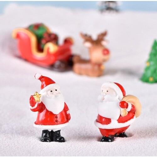 2022 Christmas Decoration Ornaments Moss Micro Landscape Mini DIY Garden Bonsai Kids Toy Miniature Figurine Statue Resin Crafts