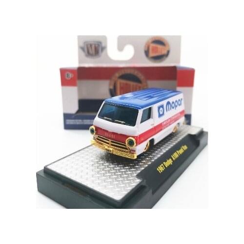 M2 machines 1/64 DODGE A100 PANEL VAN 1967 Diecast Collection of Die-casting Simulation Alloy Model Car Children Toys