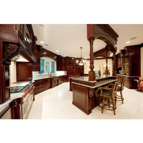 Hot Sales Modern Classical Style Solid Wood Kitchen Cabinet Imported From China