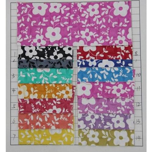 Fashion flowers artificial artificial leather fabric handbag faux PVC waterproof leather sofa material decoration leather fabric