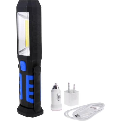 COB LED 360 Degree Hook Light Garage Rechargeable Torch Lamp Hanging Flashlight