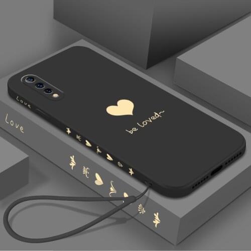 Smooth Heart Hand Strap Soft Silicone Case For Xiaomi Redmi Note 10 Note 8 Pro 9T 9A K20 K30 F3 Mi 11 10T Lite POCO M3 TPU Cover